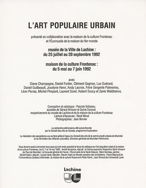 L’art populaire urbain L’art populaire urbain